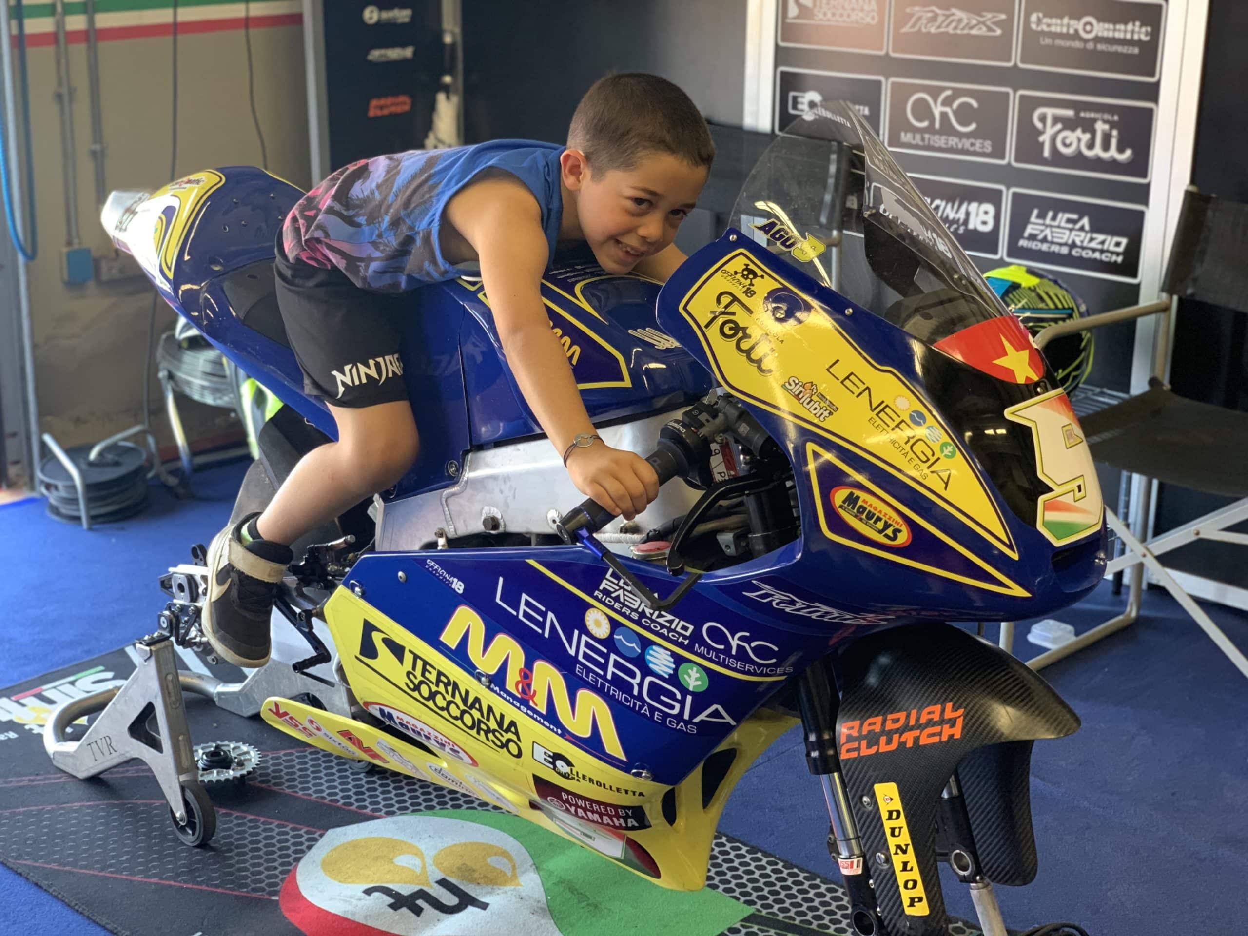 Davon dreamed to ride a motorbike with a real rider on a circuit MakeAWish Foundation of